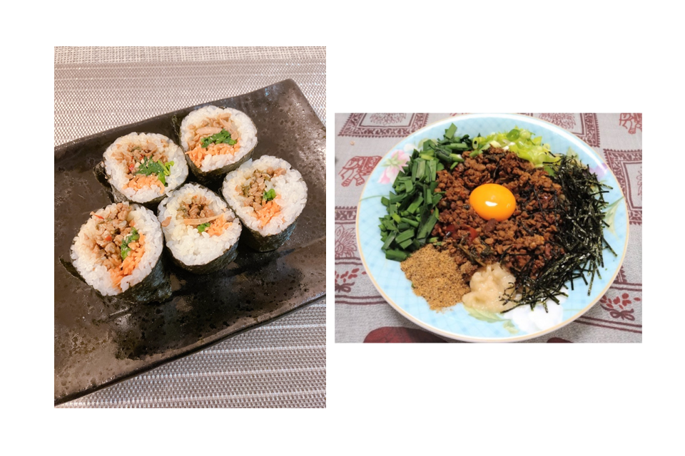 同率1位のタイ風キンパとガパオまぜそば